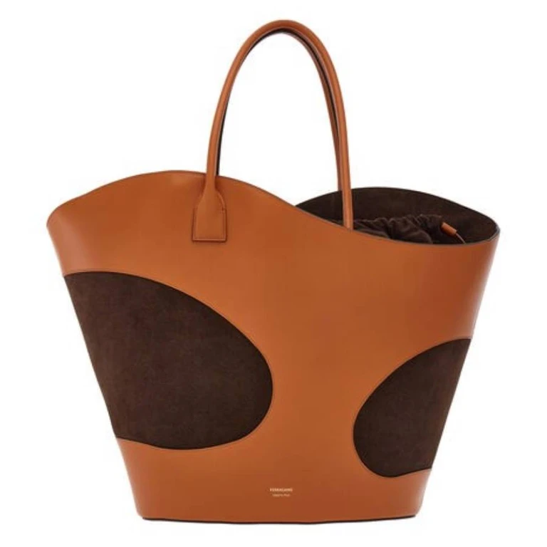 Ferragamo Cut-Out Detailing XL Tote Bag (215934 772918)