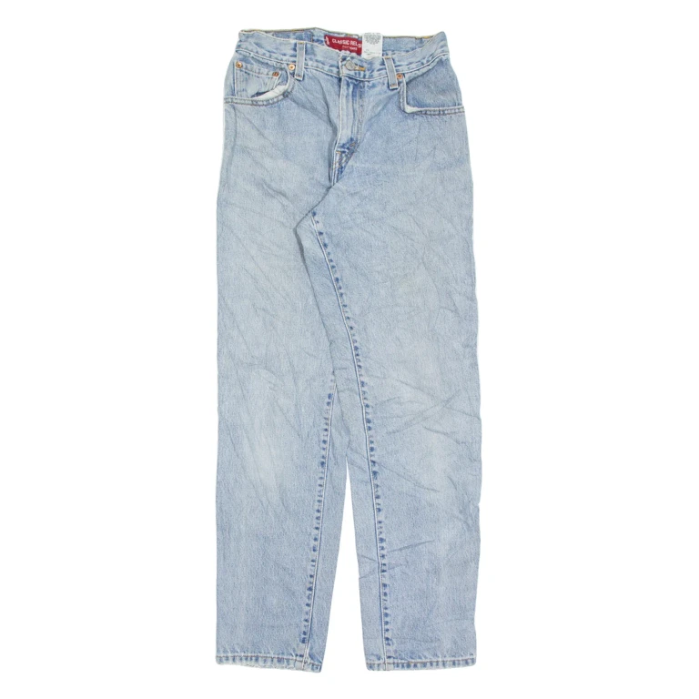 LEVI'S Womens Jeans Blue Relaxed Tapered Stone Wash W26 L30