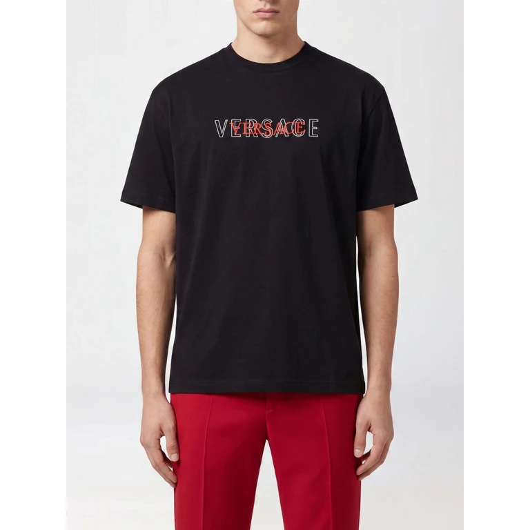 Contrast Logo Front Cotton Crew-Neck T-Shirt (10259461A183911B000)