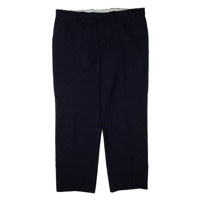 HAGMAN Mens Trousers Blue Regular Tapered W42 L31