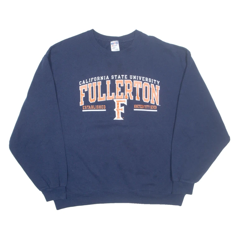 JERZEES California State University Mens Sweatshirt Blue USA XL