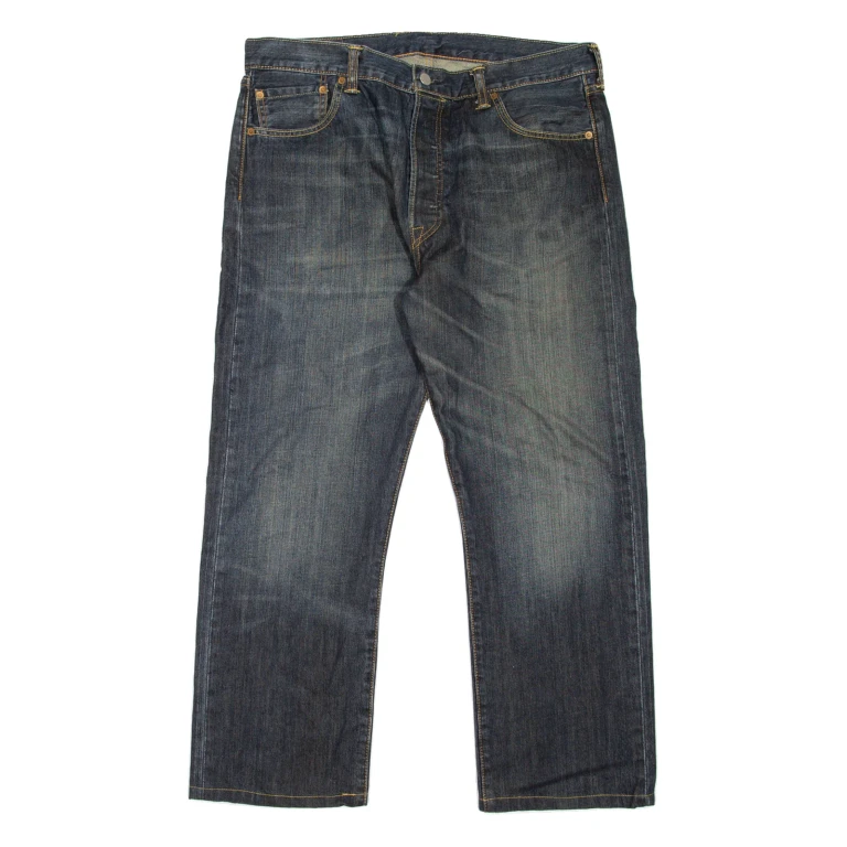 LEVI'S 501 Jeans Mens Blue Regular Straight Stone Wash W36 L27