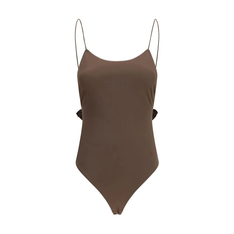 Jacquemus Brown Polyamide One-Piece Swimsuit Clothing - Women