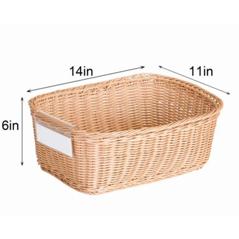 Deep Classroom Storage Basket - Large Woven Shelf Bin for Toys & Supplies (14" x 11" x 6") - 4 Pack