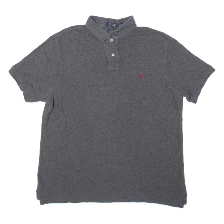 POLO RALPH LAUREN Slim Fit Mens Polo Shirt Grey XL