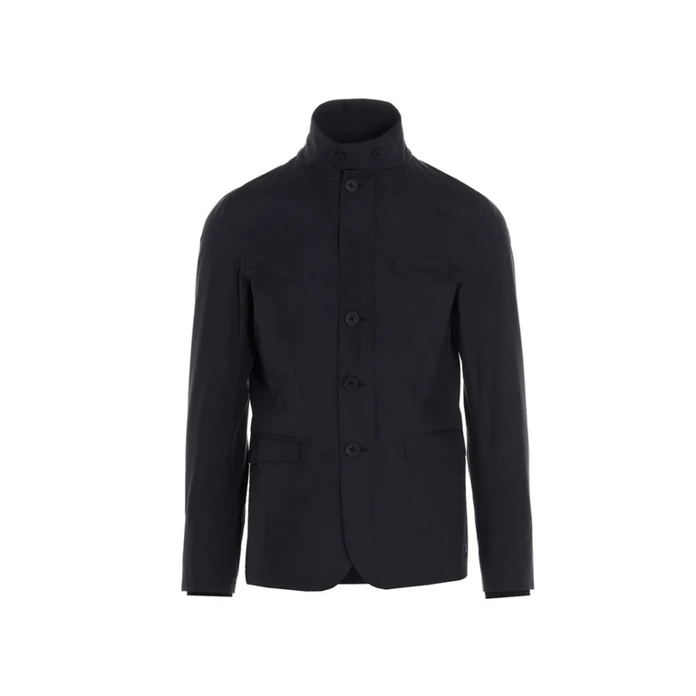 Herno Black Polyester Full-Length Jacket Clothing - Men