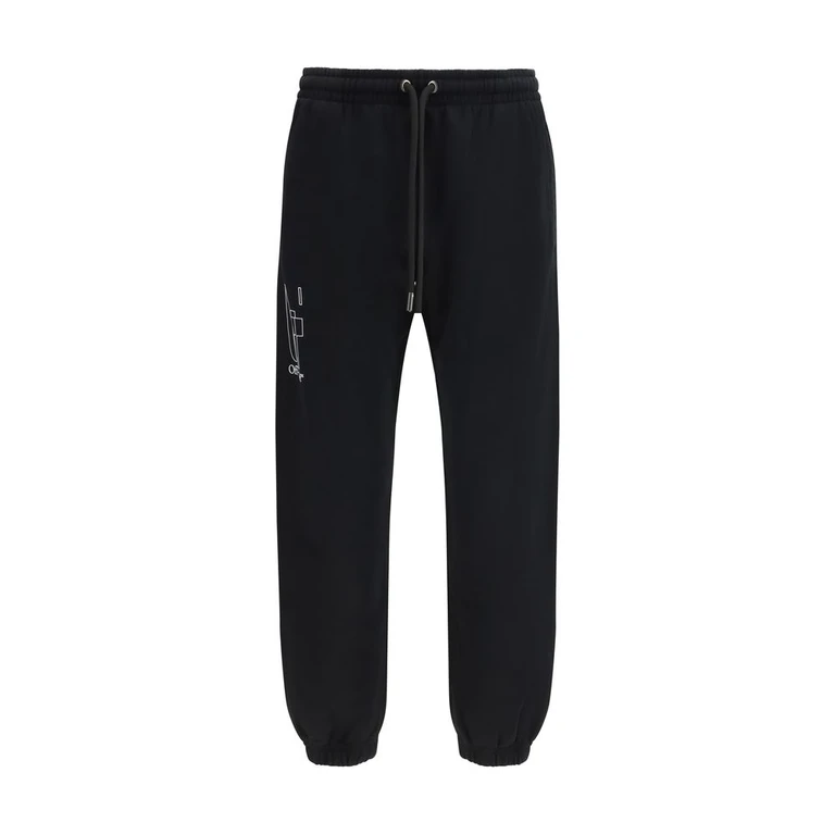Off-White Black Cotton Joggers (workout Pants) - Men