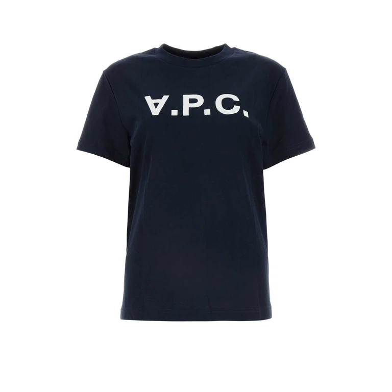 A. P.C. Midnight Blue Cotton T-Shirt Darknavyecru Coton Biologique - Women