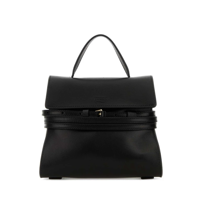 Black Nappa Leather Small Tie Me Handbag
