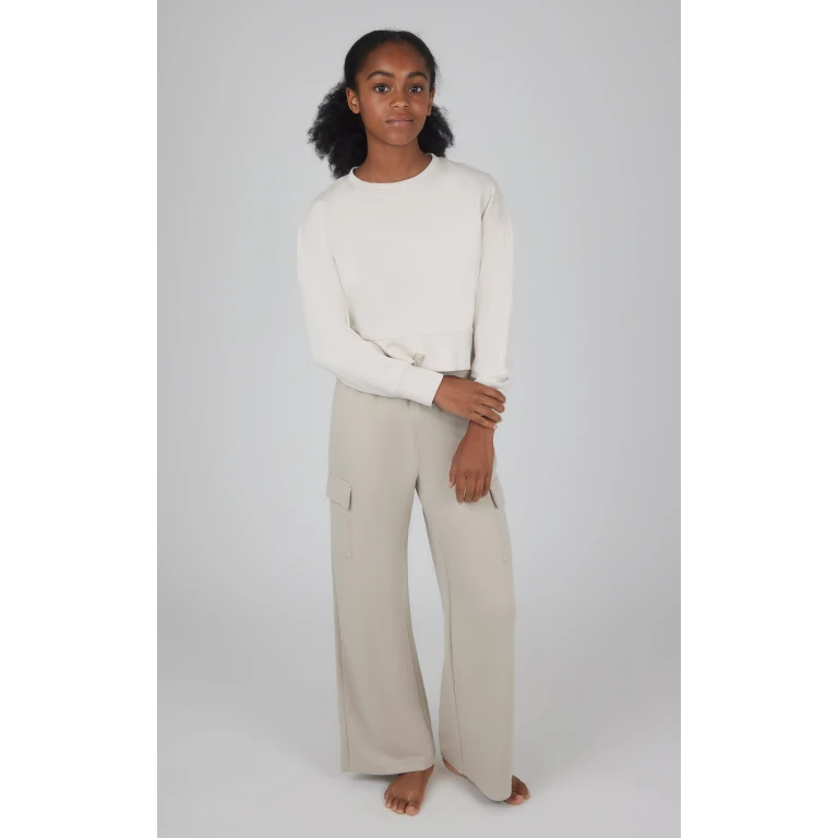 Girls 2 PC Softlite Cropped Pullover + Softlite Wide Leg Cargo Pant