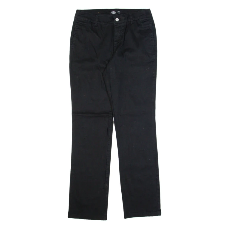 DICKIES Workwear Womens Trousers Black Slim Straight W30 L30