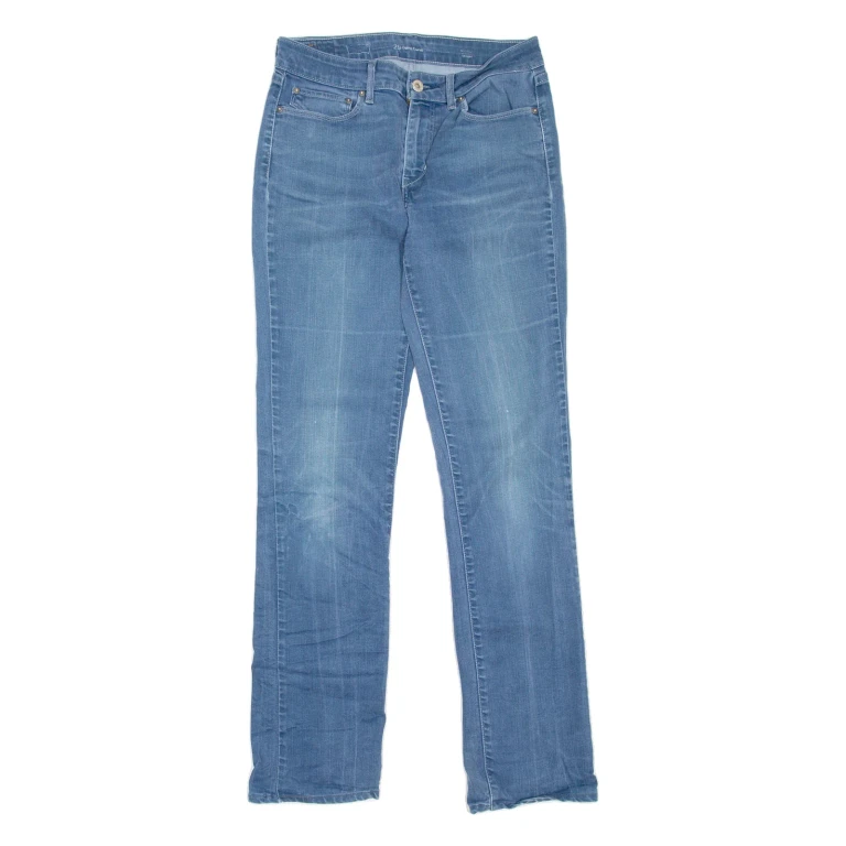 LEVI'S Mid Rise Womens Jeans Blue Regular Straight Stone Wash W29 L32