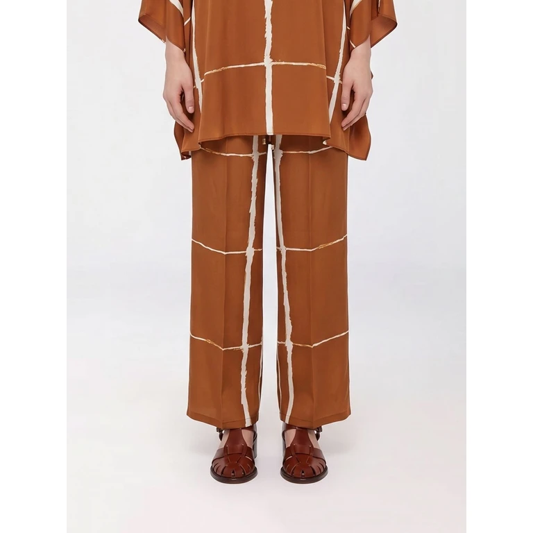 Printed Silk Palazzo Trousers (D48122K0873G07004)