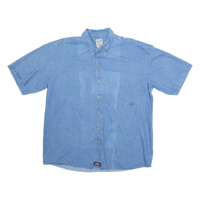 DICKIES Mens Worker Shirt Blue 2XL