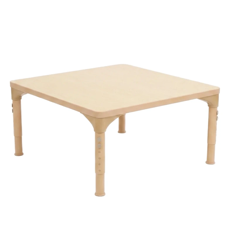 Square Adjustable Kids Table - 13" to 17" Height Preschool & Toddler Activity Table for Classrooms & Daycares