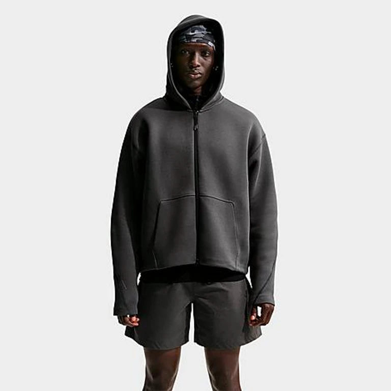 Nike Men's Tech Fleece Ergo Full-Zip Hoodie in Anthracite/Black Size: XS