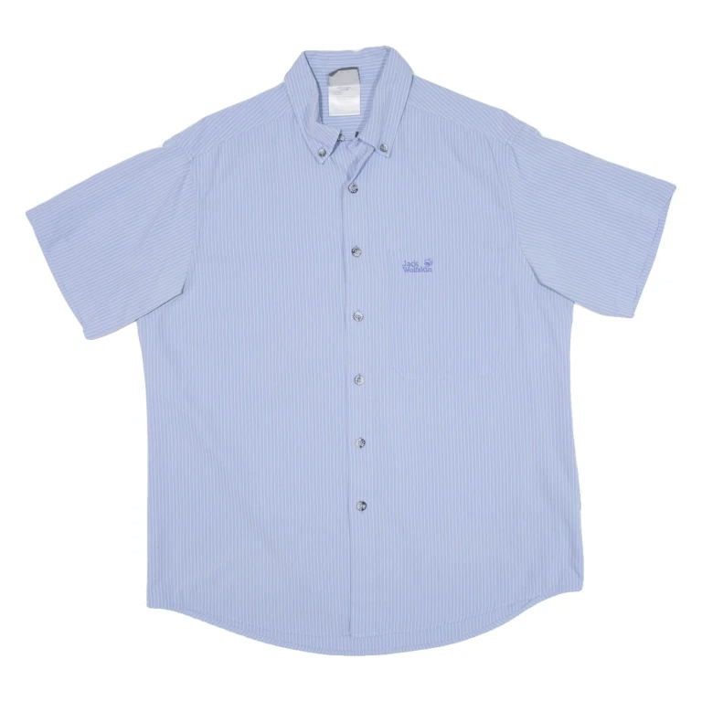 JACK WOLFSKIN Mens Shirt Blue Striped M