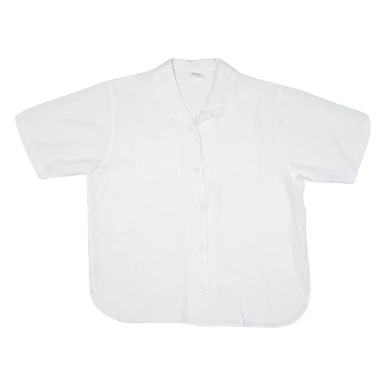 MARCA Womens Plain Shirt White L