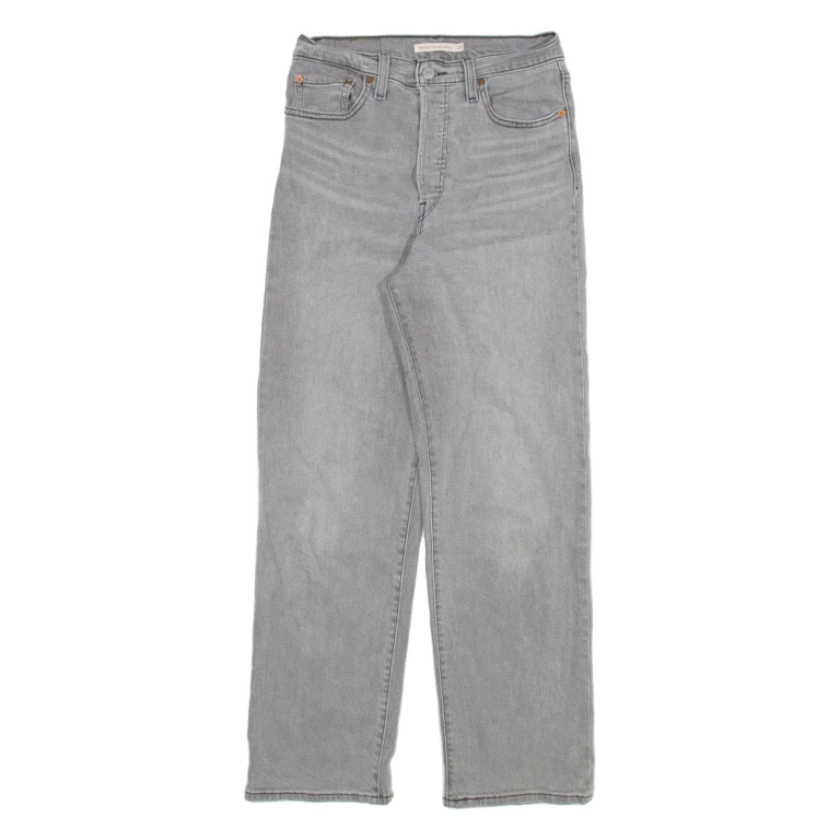 LEVI'S Womens Jeans Grey Regular Skinny Stone Wash W27 L29