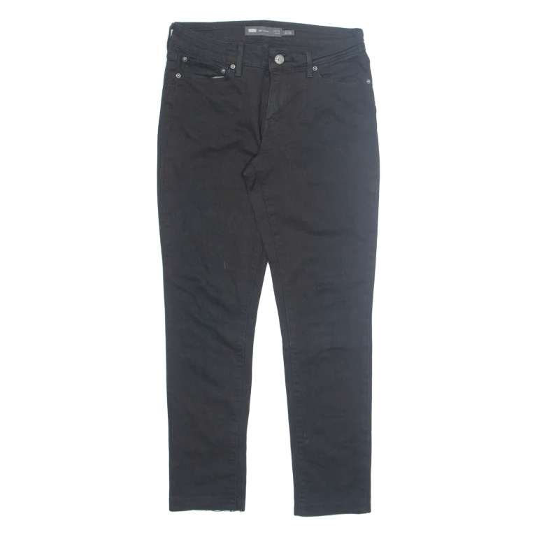 LEVI'S Womens Jeans Black Regular Tapered W28 L27