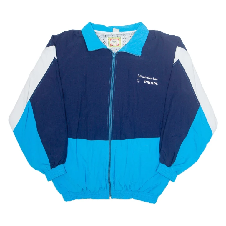 EURO TEX Phillips Mesh Lined Mens Track Jacket Blue 2XL