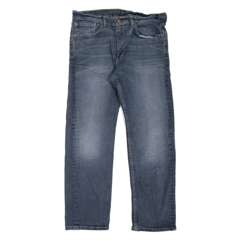 LEVI'S 505 Jeans Mens Blue Regular Straight Stone Wash W34 L30