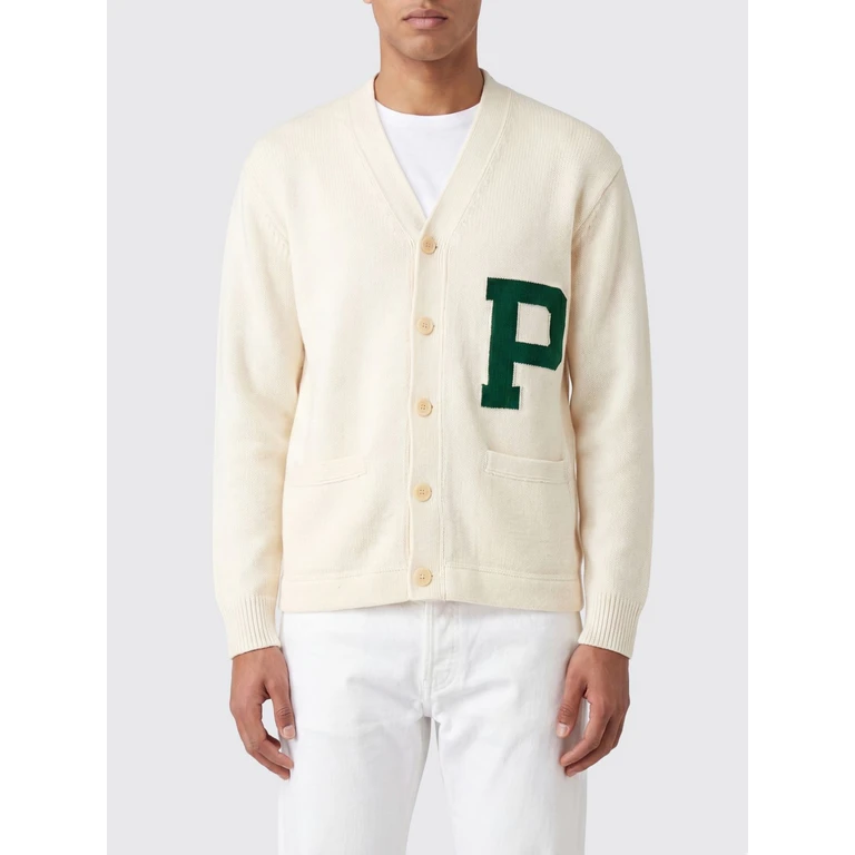 POLO RALPH LAUREN V-Neck Cotton Cardigan with Logo (710B17550001)