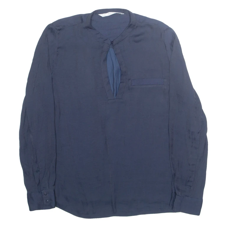 ZARA Womens Blouse Blue Long Sleeve M