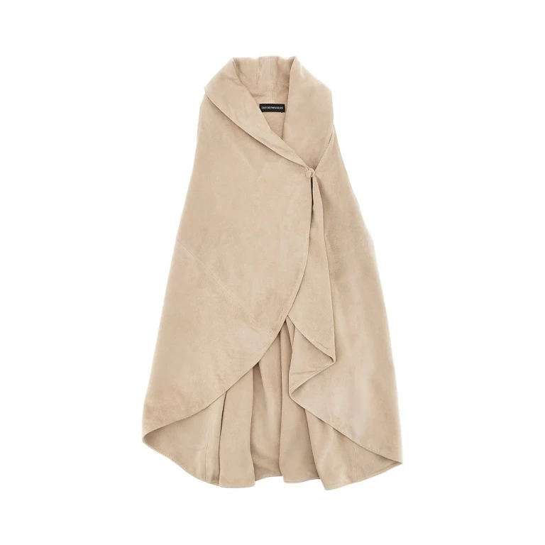 EMPORIO ARMANI Suede leather vest Woman 40