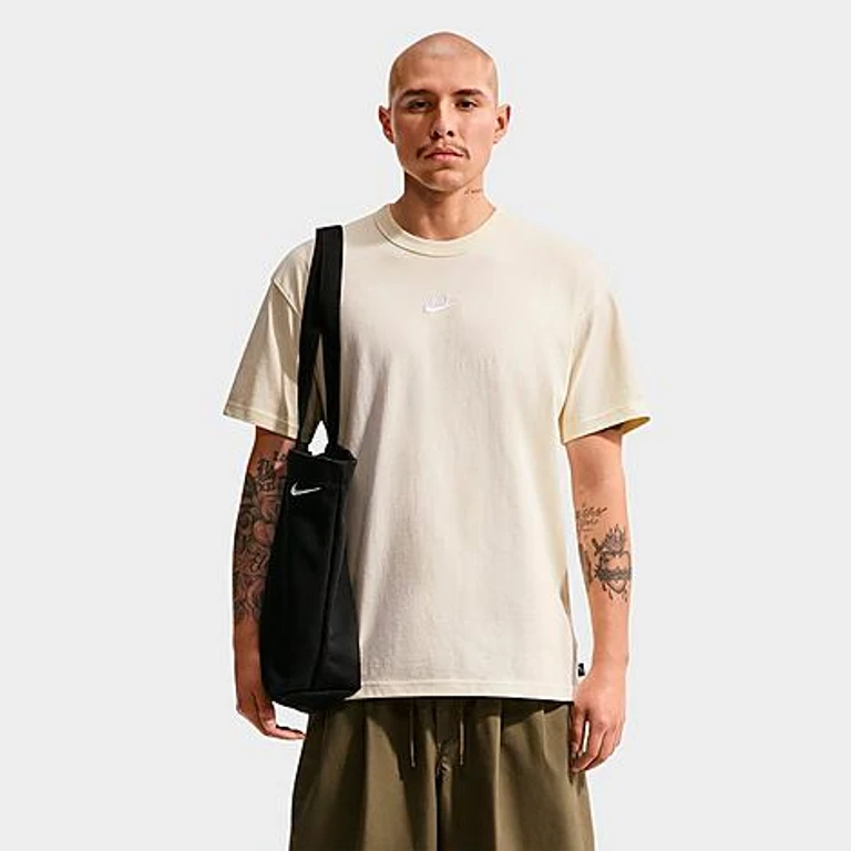 Nike Men's Sportswear Premium Essentials Futura T-Shirt in Coconut Milk Size: XS