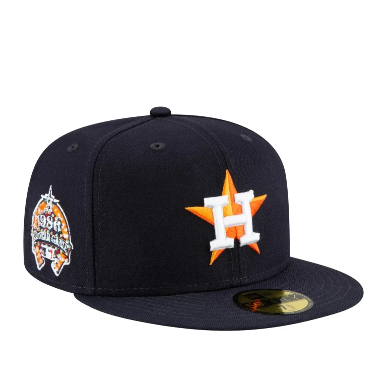 59Fifty Men Houston Astros Icy 1986 ASG Side Patch Fitted Hat Grey/Baby Blue