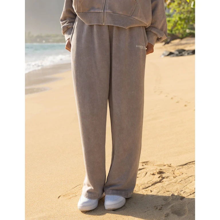Kingdom Club Brown Wide Leg Sweatpant