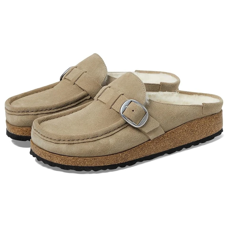 Arizona Big Buckle Teddy Rivet Logo Fur Animals Sandals