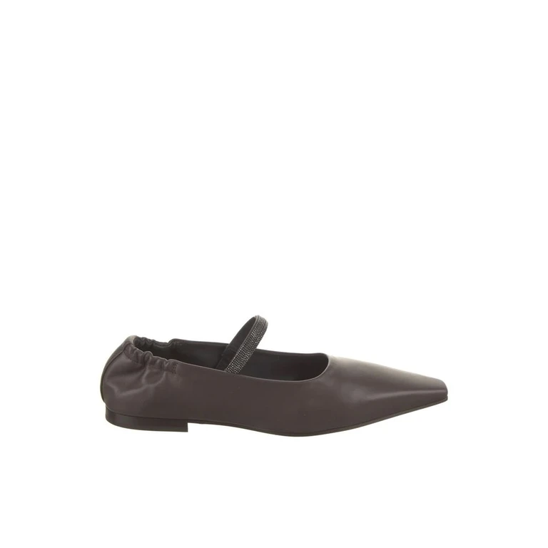 Brunello Cucinelli Brown Leather Flats - Women