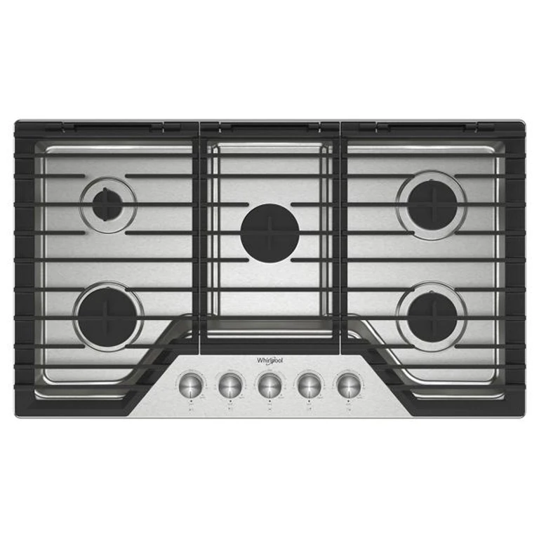 36 in. Gas Cooktop with Fifth Burner in Stainless Steel