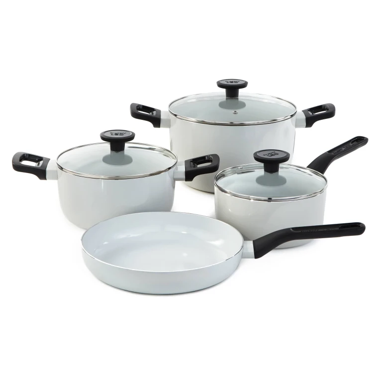Leo Glints 7Pc Ceramic Nonstick Cookware Set, Spirit