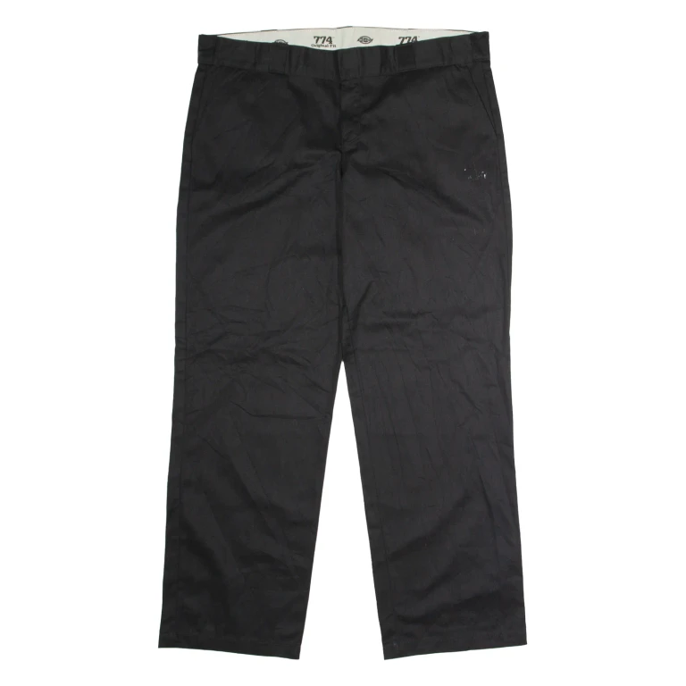 DICKIES 774 Workwear Womens Twill Trousers Black Classic Straight W40 L32