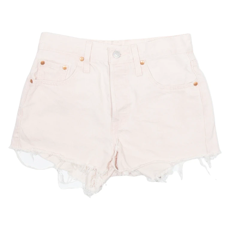 LEVI'S 501 Big E Womens Denim Shorts Pink XS W25