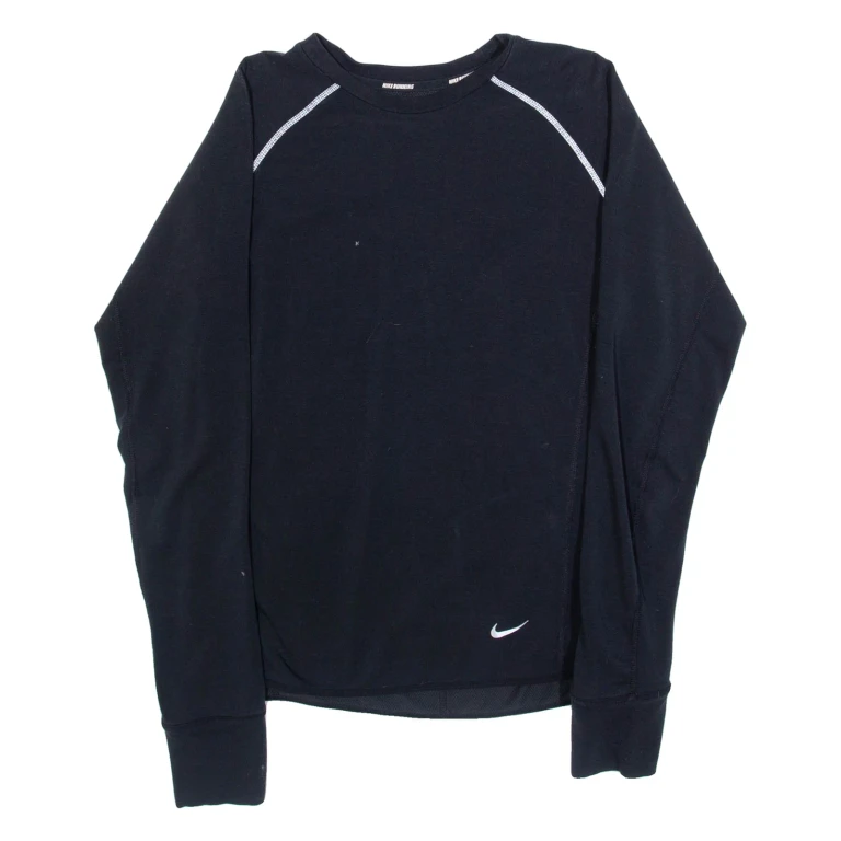 NIKE Running Womens Jersey Black Long Sleeve S