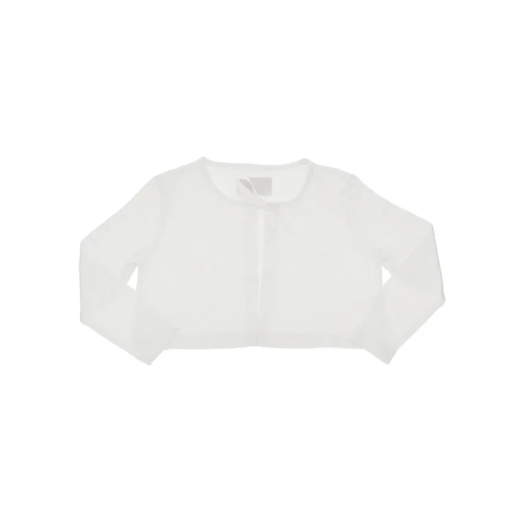 Stretch cotton cardigan with bow Kids 4Y