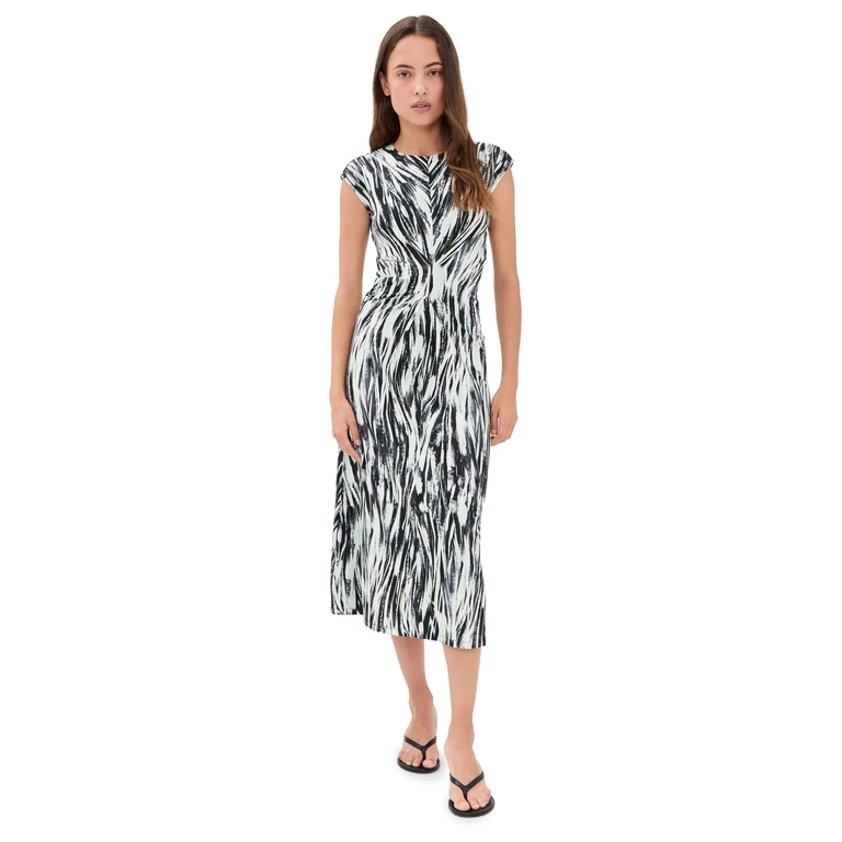 Proenza Schouler White Label Miranda Dress Pale Blue Multi XL
