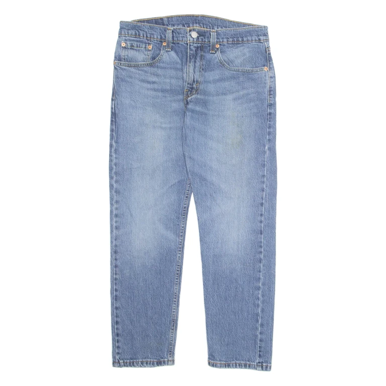 LEVI'S 502 Jeans Big E Mens Blue Regular Tapered Stone Wash W32 L26