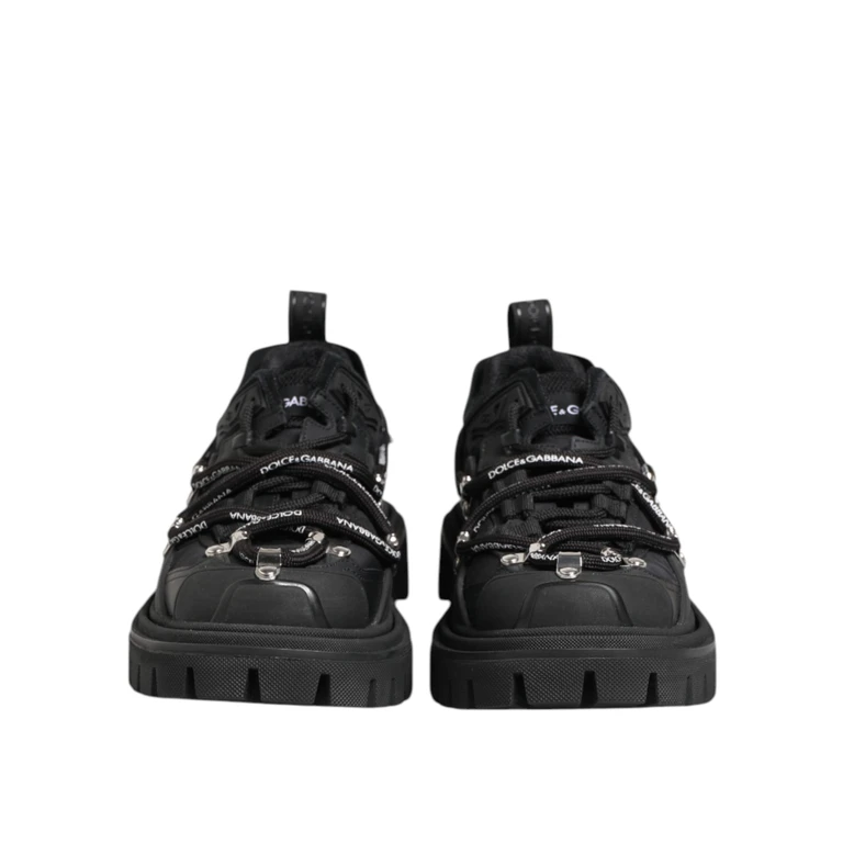Dolce & Gabbana Black Low Top Lace Up Trekking Sneakers Shoes - Men