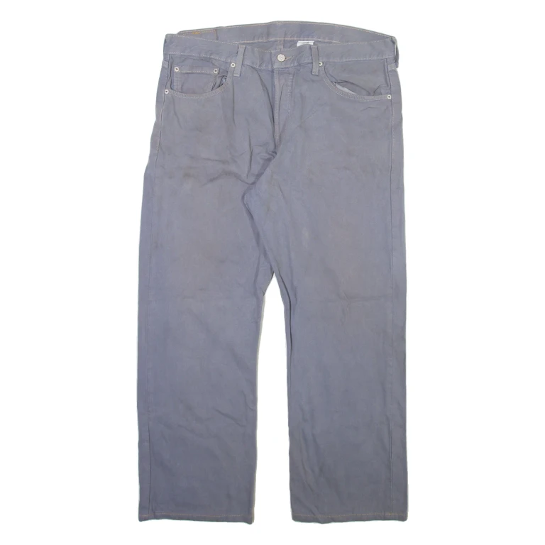 LEVI'S 501 Jeans Mens Grey Regular Straight Stone Wash W38 L27