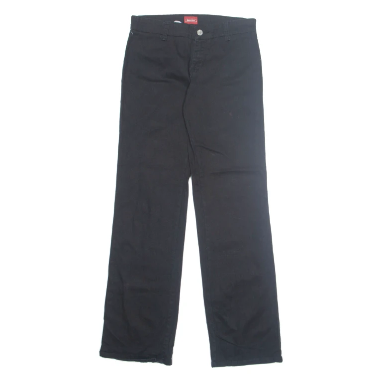 DICKIES Womens Trousers Black Regular Bootcut W28 L31