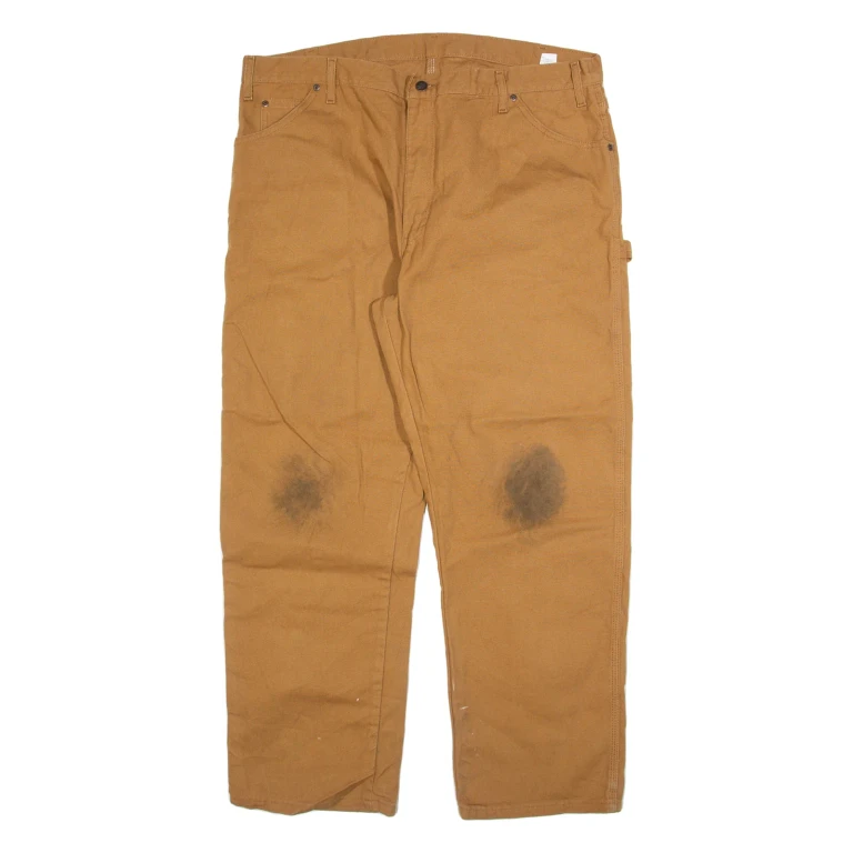 DICKIES Carpenter Mens Trousers Beige Relaxed Straight W40 L30