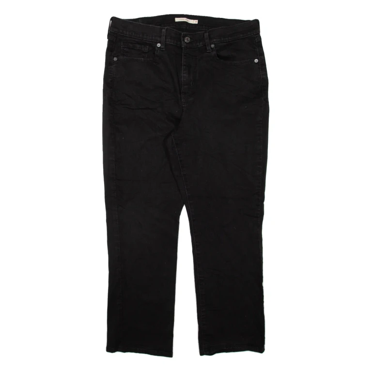 LEVI'S Womens Jeans Black Classic Straight W33 L25