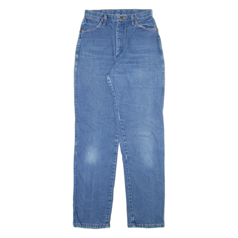 WRANGLER Womens Jeans Blue Regular Tapered Stone Wash W27 L32