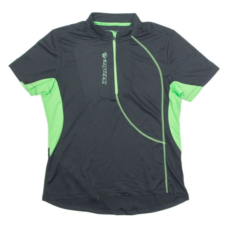 STOKE Cycling Womens Jersey Black 1/4 Zip M