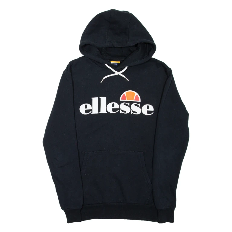 ELLESSE Womens Black Hoodie UK 6